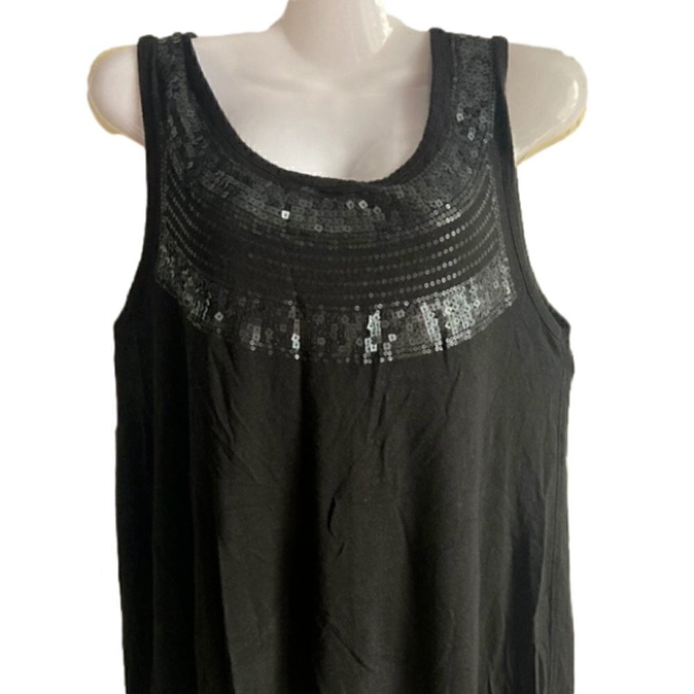 ❤️ 2 for $10 ❤️ Unbranded black sequence jersey tank size Medium